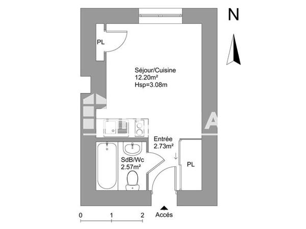 Location Studio 17.5 m² - 4 RUE PAUL BERT Grenoble 38000