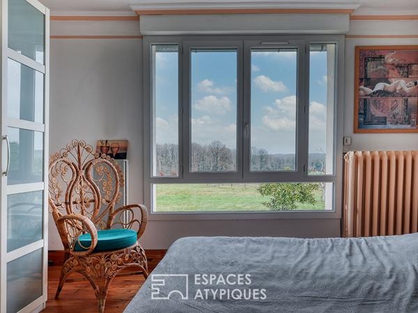 Propriété de charme avec box à chevaux et terrain de tennis