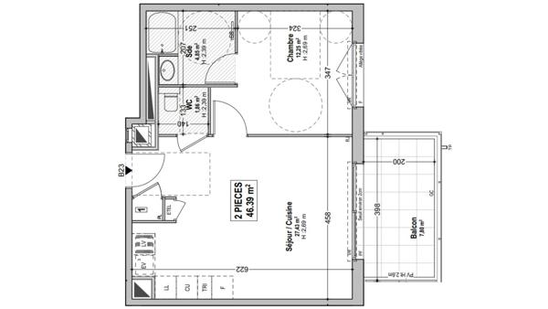 Appartement à vendre 2 pièces 46 m² Marseille 8