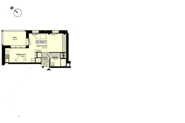 Appartement T1 Neuf Centre ville d'Avrille