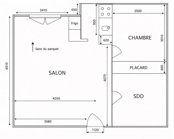 Appartement T2 de 38 m² – Toulouse (quartier Météo France)