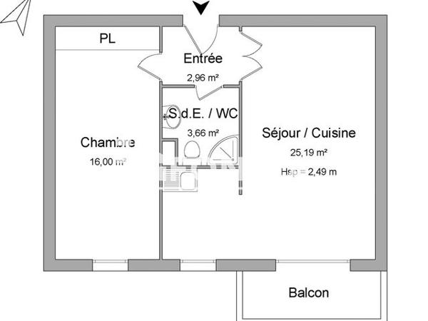 Location Appartement 2 pièces 47.98 m² - 238 AVENUE JEAN RIEUX Toulouse 31400