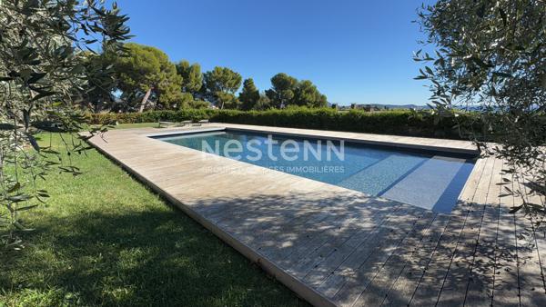 Maison d'exception meublé à louer à Nice avec vue mer - piscine - jardin 1800m² - 6 pièces 264m²