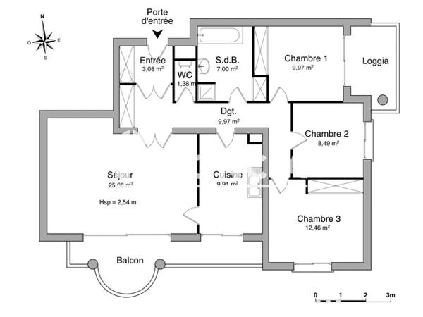 Location Appartement 4 pièces 87.92 m² - 12-14 RUE DUBOS Villenave D'ornon 33140