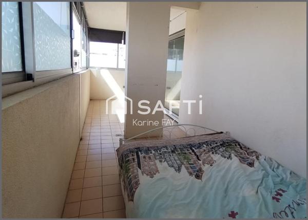 38 m² de lumière en bord de mer — Studio + vaste loggia, rare à Canet Sud