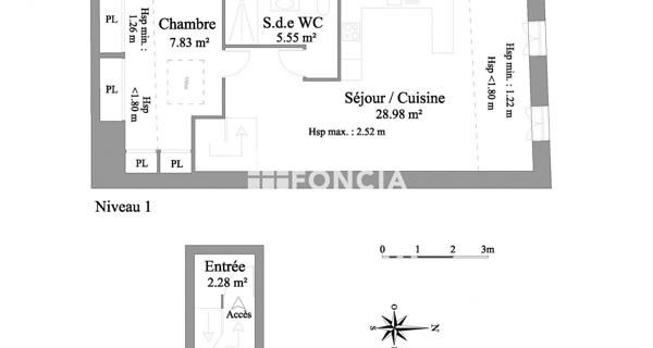 Location Appartement 2 pièces 44.64 m² - Thoissey 01140