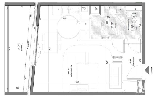Studio à vendre 37 m² Eybens