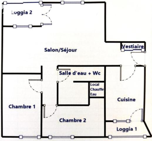 Firminy , rue Benoit Frachon, Appartement de type4 