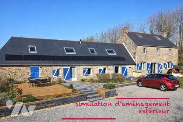 LA TRINITÉ-PLOUZANÉ - MAISON EN PIERRES - 190M² - TERRAIN 1229M² - 4CH