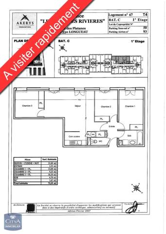 Appartement à louer 4 pièces 73.25m² Longueau (80330)