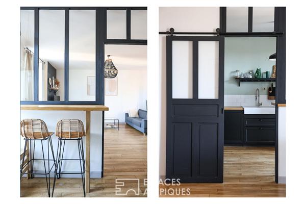 Appartement rénové avec verrière design en coeur de ville