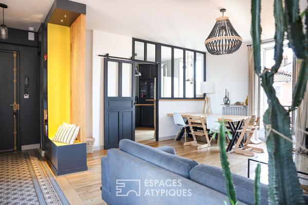 Appartement rénové avec verrière design en coeur de ville