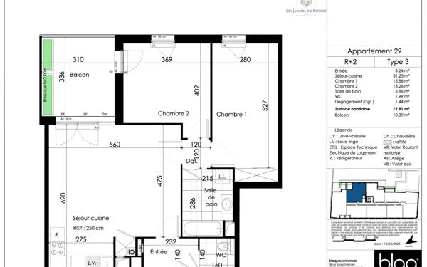 Appartement à vendre    3 pièces • 72,92 m2 Arras