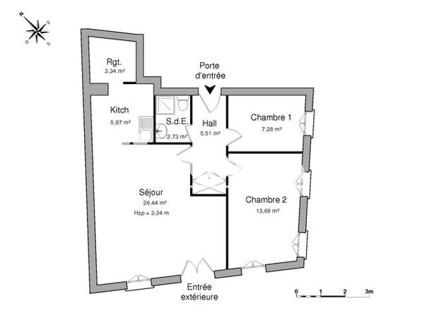 Location Appartement 3 pièces 64.96 m² - 8 RUE BALORE Nimes 30900