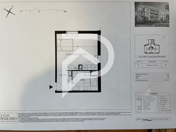 Appartement 1 pièce 30.5 m2