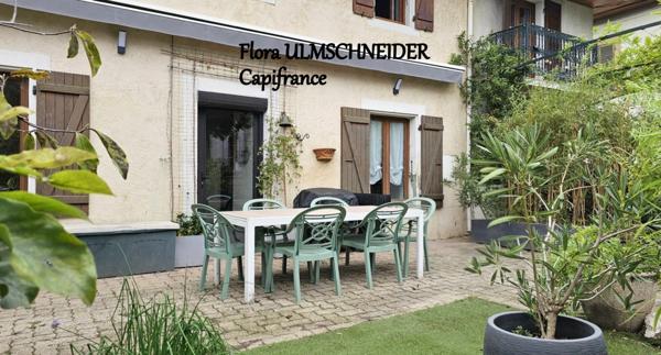 Authenticité et espace : grande maison mitoyenne en pierre avec 5 chambres à vendre à CHINDRIEUX avec garage et terrain proche du lac du Bourget