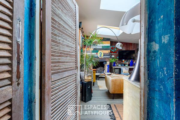 Verneuil sur Seine : maison en plain-pied avec jardin et ses deux ateliers