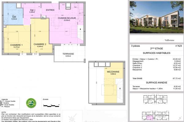 Valbonne – Appartement 4 pièces – Résidence neuve en pleine nature – À pied du village