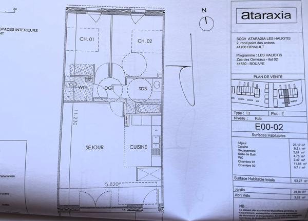 Appartement 3 pièces - 63 m²