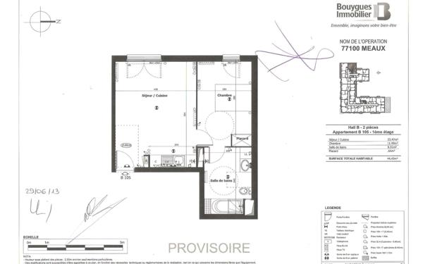 Appartement à vendre    2 pièces • 43,80 m2 Meaux