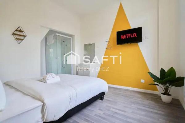 Barbieux, Maison de rapport sans travaux pour Airbnb ou colocation étudiante - Pièce de vie - 4 chambres meublées avec salle d'eau