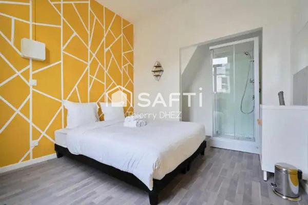 Barbieux, Maison de rapport sans travaux pour Airbnb ou colocation étudiante - Pièce de vie - 4 chambres meublées avec salle d'eau