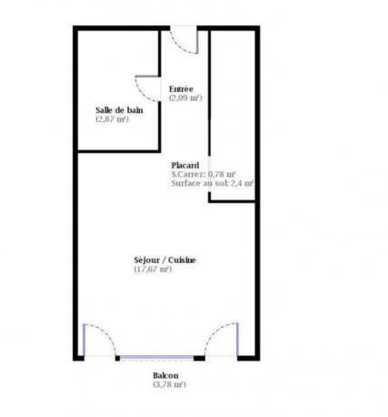Studio à vendre 23 m² Bagnères-de-Bigorre