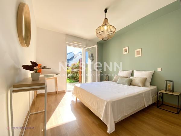 à vendre à Vannes secteur trussac Appartement  3 pièces avec jardin privatif et parking
