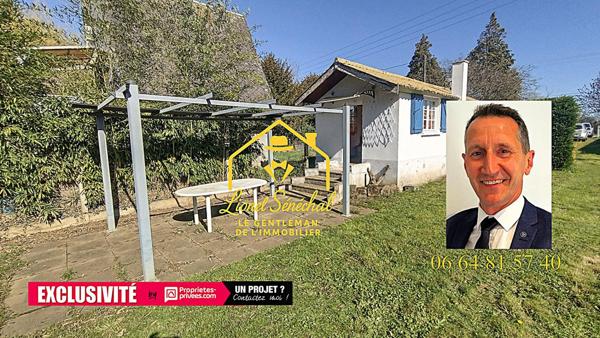 Terrain de loisirs de plus de 500 m2 + un chalet de loisirs en dur de 24 m2  avec un accès direct à la rivière