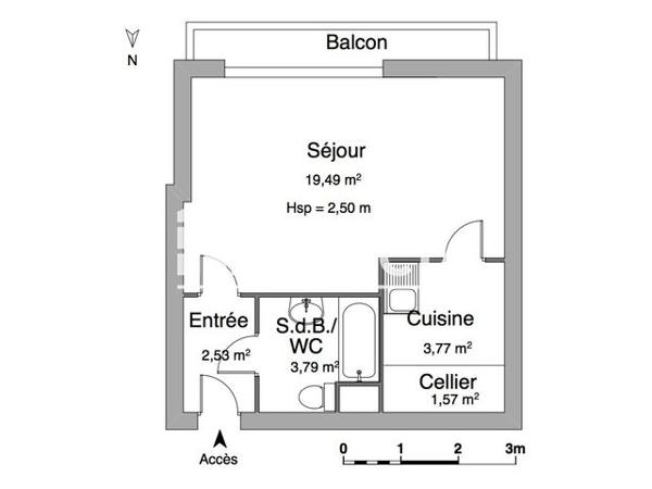 Location Studio 31.15 m² - 5-7 RUE SAINT PIE X Vannes 56000