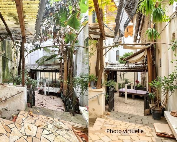 MAISON DE VILLE AVEC GARAGE APPARTEMENT ET COUR