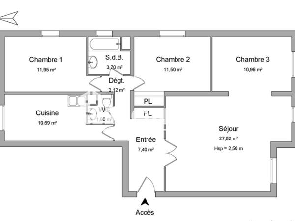 Location Appartement 4 pièces 88.65 m² - 22 QUAI DU CHATELET Orleans 45000