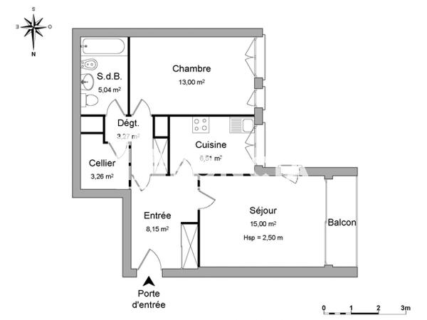Location Appartement 2 pièces 54.23 m² - 11 RUE DE PROVENCE Poitiers 86000