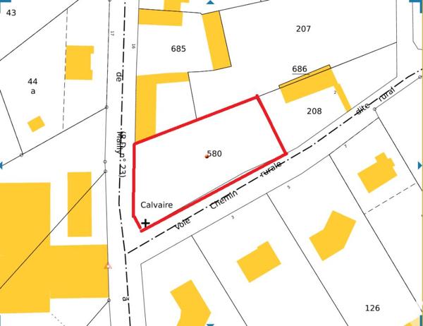A vendre terrain à batir situé à Souastre
Superficie 1263m²