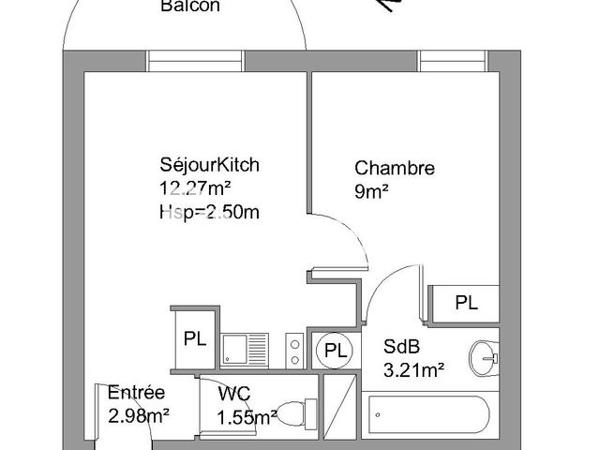 Location Appartement 2 pièces 29 m² - RESIDENCE QUATROCENTO Le Mans 72000