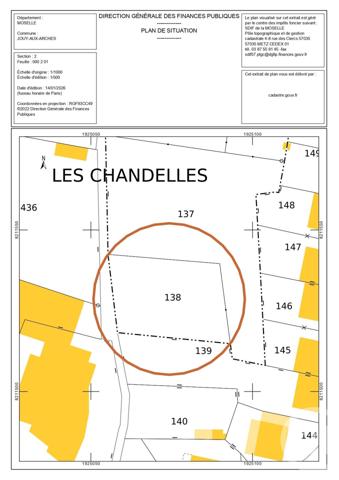 Terrain à vendre  842 m2 JOUY AUX ARCHES - 57