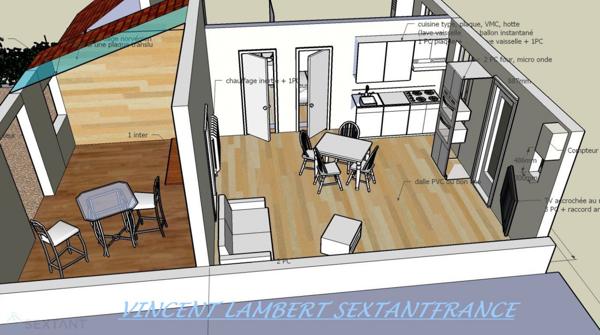 Ensemble immobilier de 3 maisons en pierre à réhabiliter