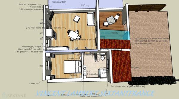 Ensemble immobilier de 3 maisons en pierre à réhabiliter