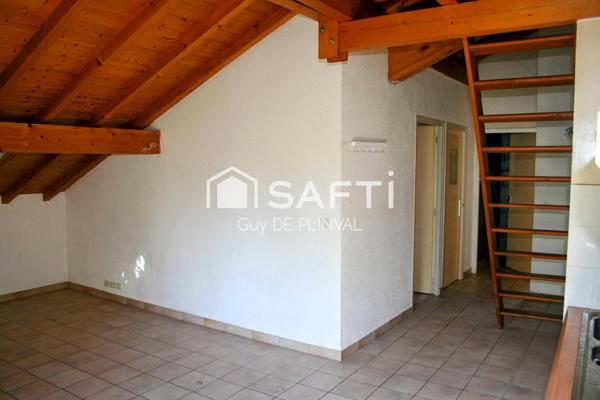 T3 sous combles avec mezzanine – Dernier étage, lumineux, centre village proche frontière