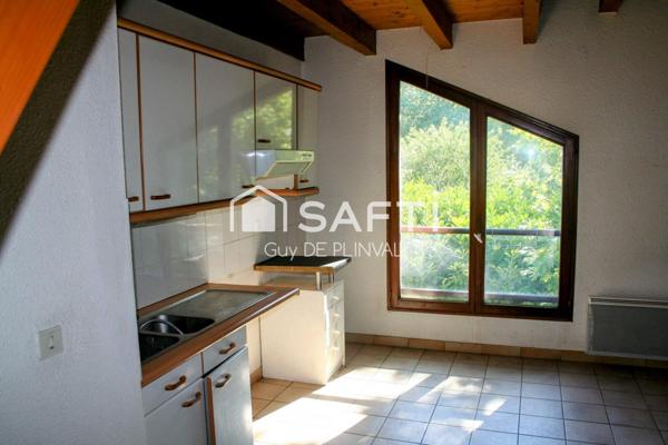 T3 sous combles avec mezzanine – Dernier étage, lumineux, centre village proche frontière