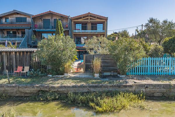 Maison en bois massif avec piscine et vue sur le Canelot, Port de La Teste-de-Buch