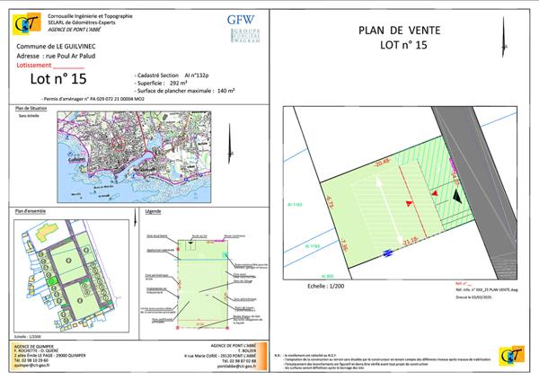 Achat terrain Guilvinec - 299 m² - 61 810 €
