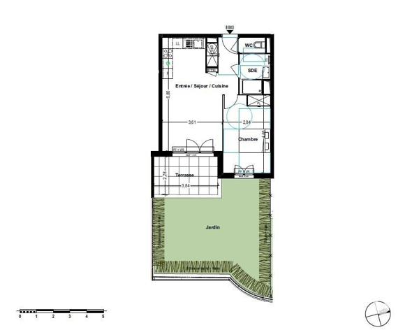 Appartement 2 pièces de 46 m² à Cogolin (83310)