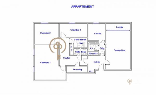 Appartement 5 pièces : 3P + Studio indépendant