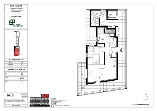 Vente Appartement T 4 - Rennes - Lorient - Saint-Brieuc