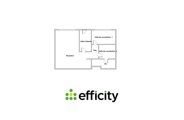 Local Commercial 3 pièces - 50 m² Exclusivité efficity