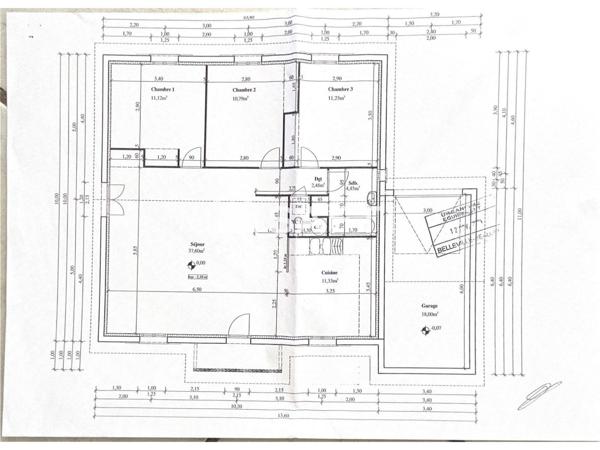 Maison plain-pied 4 pièces Terrain 720 m²