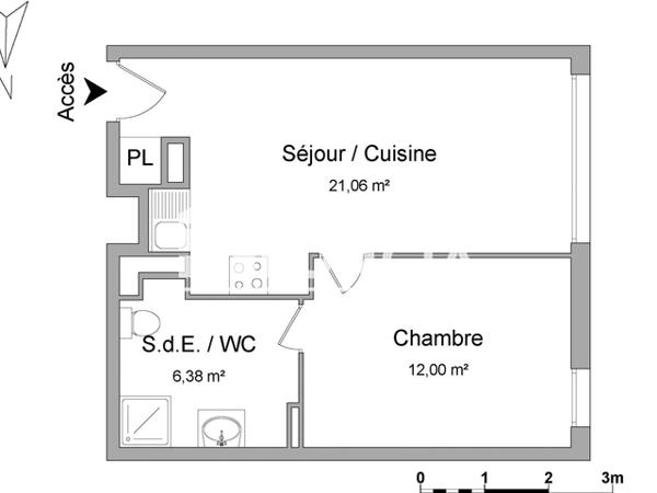 Location Appartement 2 pièces 39.44 m² - 2-4 AVENUE DU RHIN Maxeville 54320
