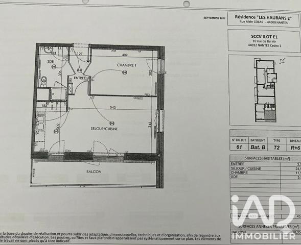 Appartement à vendre 2 pièces 45 m² Nantes