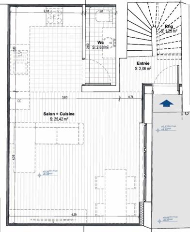 T3 Duplex fond de cour